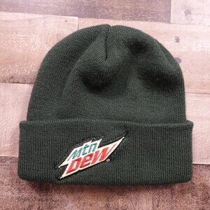 Mountain Dew Green Knit Beanie Hat
